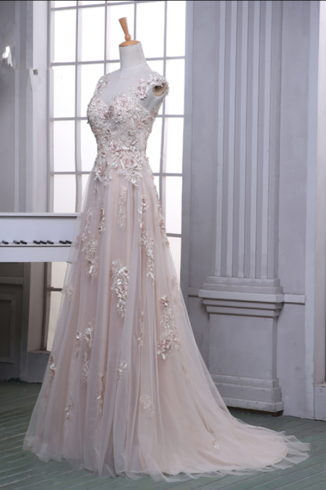 Dusty Pink Sleeveless Sweetheart Featuring Lace And Tulle Floor Length Gown