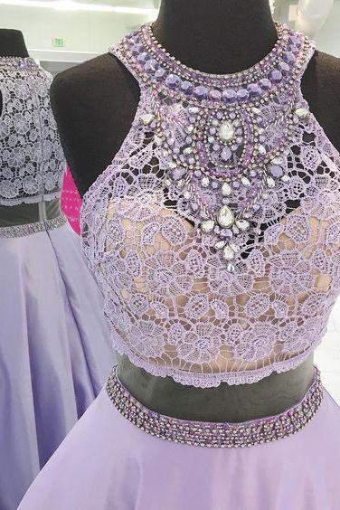 Lace Bodice Taffeta Skirt Lavender Prom Dresses,New Design Prom 2017 Dresses,Senior Prom Formal Gowns