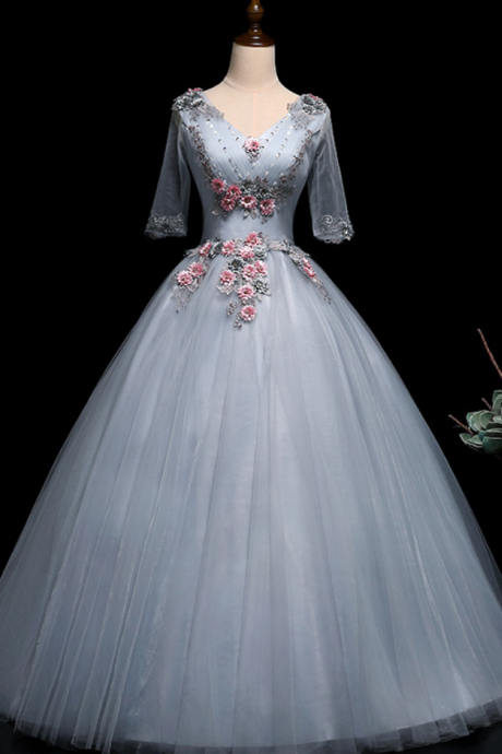 Fluffy Dress Evening Dress Fashion Noble Dress Long Wedding Dress Evening Dress