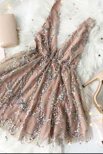sequin Homecoming Dresses,Homecoming Dresses,A-line Party Dresses