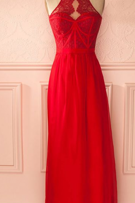 Red Prom Dresses,Charming Evening Dress, Prom Gowns,Lace Prom Dresses, New Prom Gowns,Red Evening Gown,Backless Party Dresses