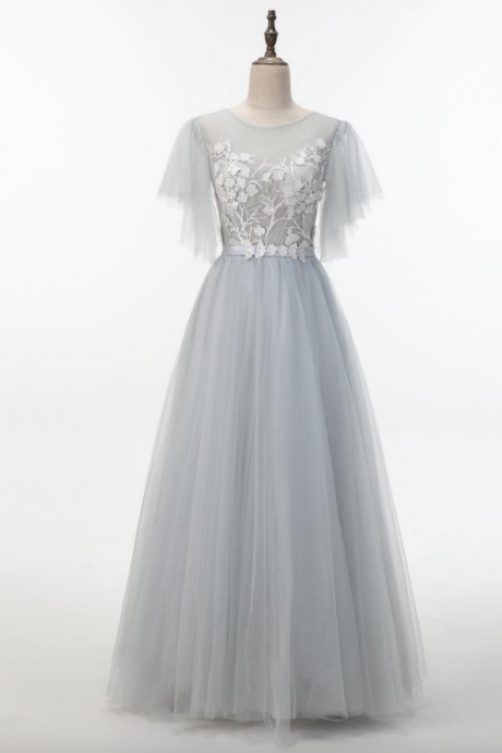 Lotus Sleeve, Hand Embroidered, Floor Lace Wedding Dress, Bridesmaid Dresses,Custom Made