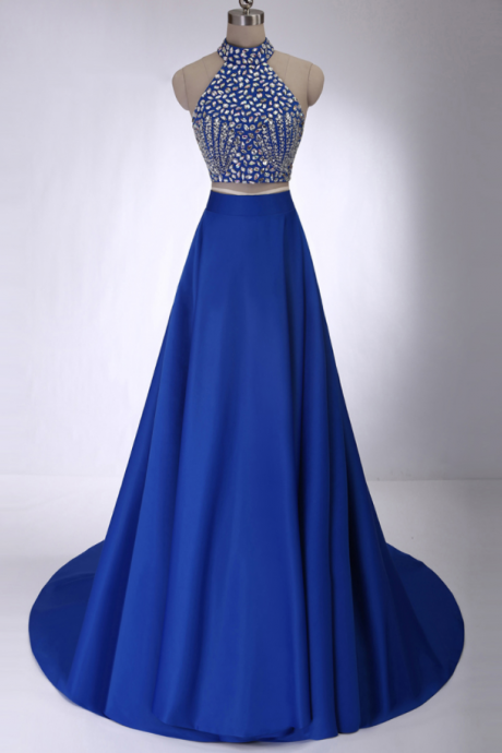 Princess Royal Blue Prom Dress, Long Prom Dresses, Elegant Evening Dress, Homecoming Dress