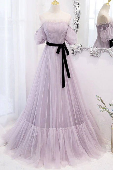 Prom Dresses, Tulle A Line Long Prom Dress, Bridesmaid Dress