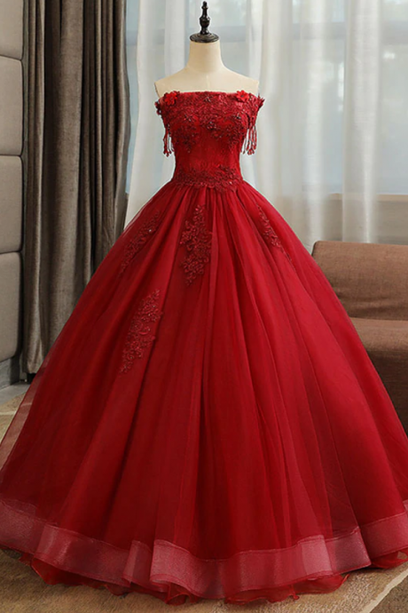 Prom Dresses,tulle Lace Long Prom Gown, Tulle Lace Formal Dress