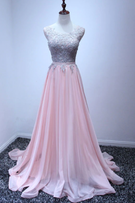 Prom Dresses,tulle Lace A Line Floor Length Prom Dress, Evening Dress