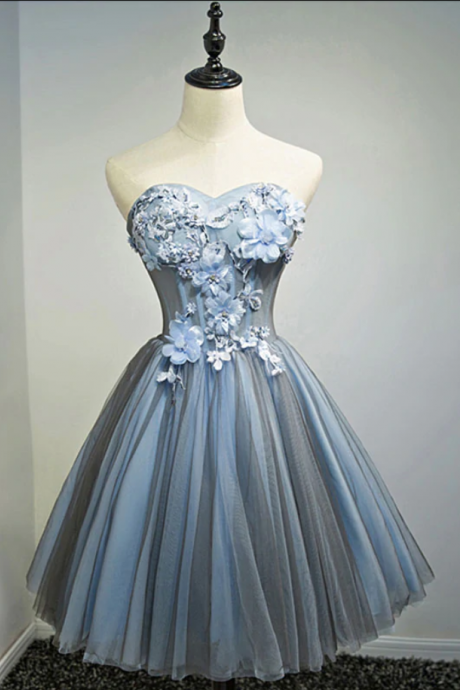 Homecoming Dresses,sweetheart Neck Tulle Short Prom Dress, Homecoming Dress