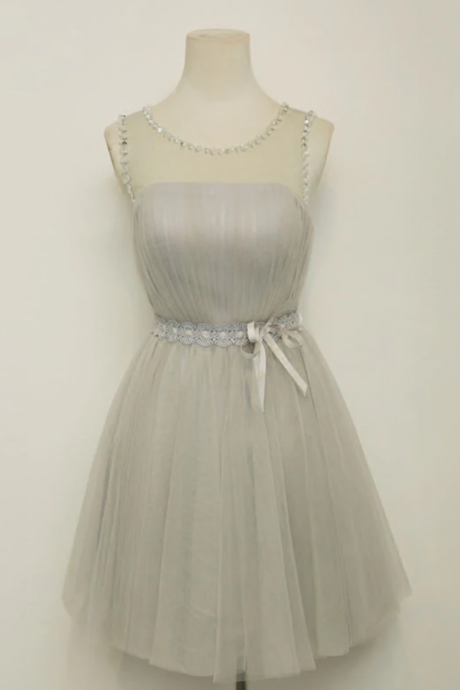Homecoming Dresses,cute A Line Tulle Short Prom Dress, Homecoming Dresses