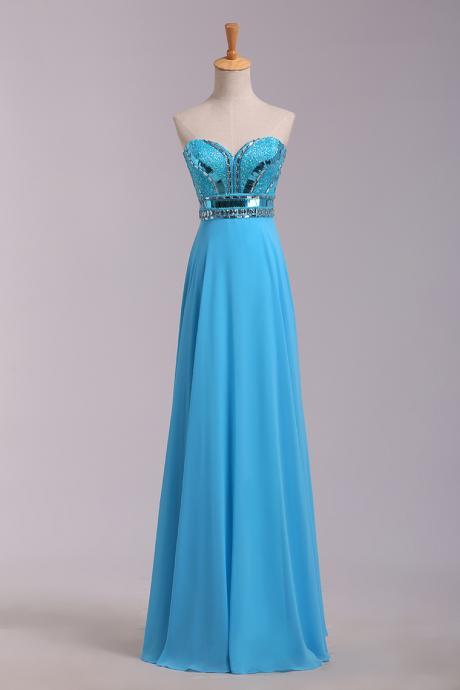Blue Prom Dresses,beaded Evening Dress,sexy Prom Dress,beading Prom Dresses,modest Prom Gown,elegant Prom Dress,sparkle Evening Gowns,long Party