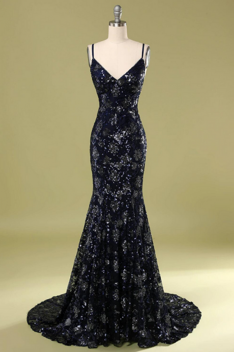  Prom Dresses,Evening Dress with Beading Sequins
