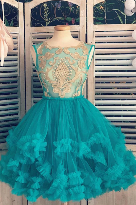 Homecoming Dresses,tulle lace short prom dress, lace homecoming dress 