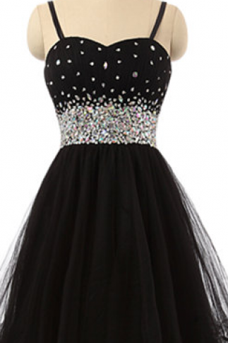 short black prom dress, lovely lace up prom dress, homecoming dress, junior prom dress