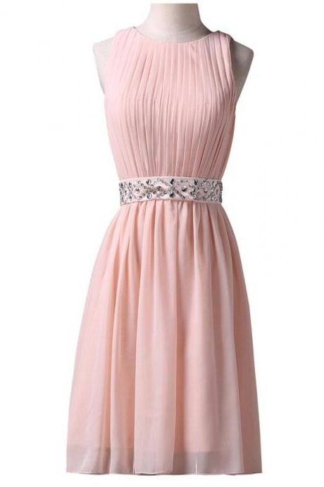 Chiffon Prom Dress,pink Prom Dresses,short Prom Dresses,sexy Cocktail Dresses