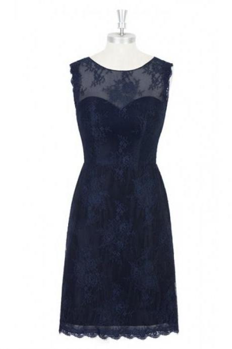 Lace Prom Dress,navy Blue Prom Dress,sexy Cocktail Dresses,formal Gowns