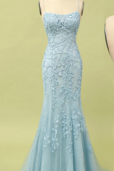 Lace Mermaid Prom Dress, Modest Beautiful Long Prom Dress, Banquet Party Dress