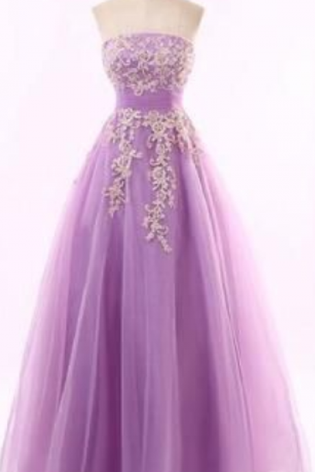 Sweetheart Lace Up Appliques Formal Prom Dress, Beautiful Long Prom Dress, Banquet Party Dress