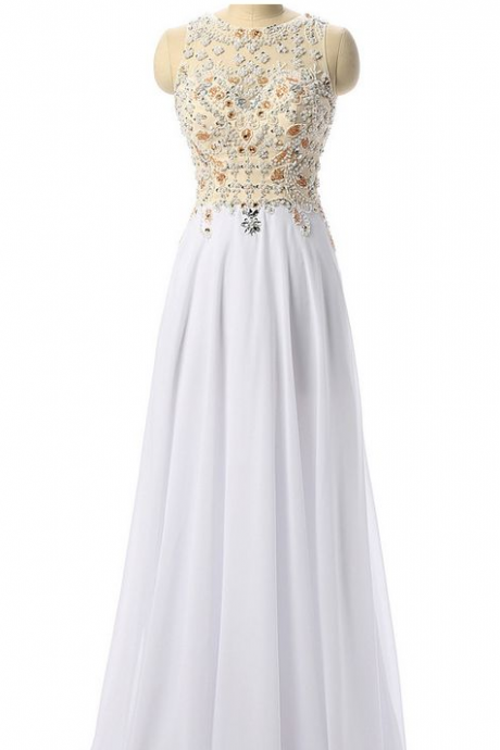Elegant A Line Chiffon Formal Prom Dress, Beautiful Long Prom Dress, Banquet Party Dress