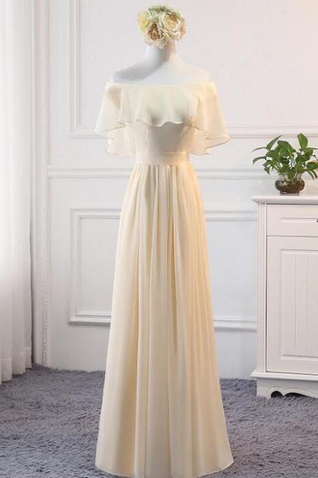 Elegant Sweetheart Off Shoulder Chiffon Formal Prom Dress, Beautiful Long Prom Dress, Banquet Party Dress