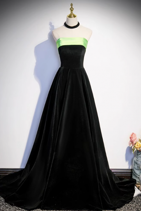 Prom Dresses,black Sheath Trailing High Feeling Velvet High-end Atmosphere Cocktail Dresses Formal Gowns
