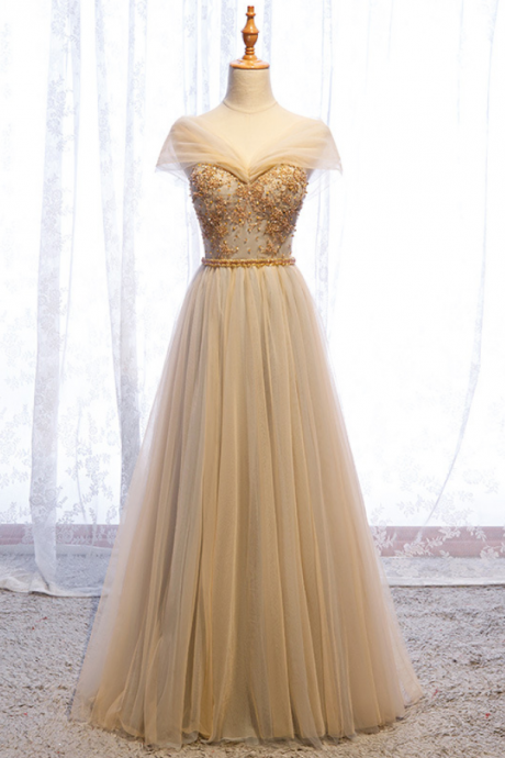 Prom Dresses,long Party Dress, Strpaghetti Strap Fairy Bridesmaid Dress