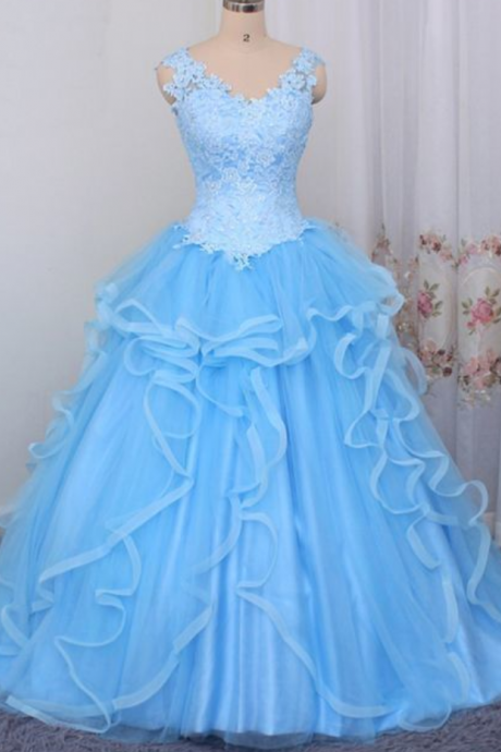  Prom Dresses, Gorgeous Blue Sweetheart Birthday Party Dresses