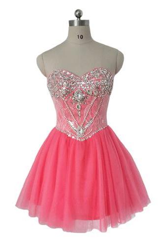Homecoming Dresses,red Beaded Homecoming Dress, 2016 Homecoming Dress, Short Homecoming Dresses, 2016 Homecoming Dress, Short Prom Dresses,