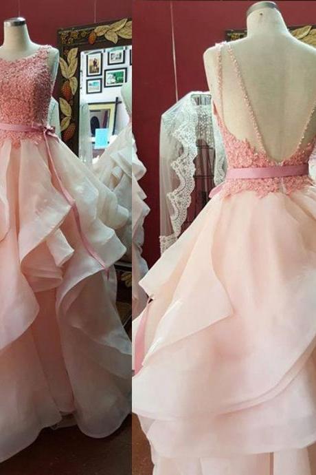 Pretty Pink Ball Gown Prom Dresses,quinceaners Dresses,evening Dresses Party Gowns,charmong Prom Gowns