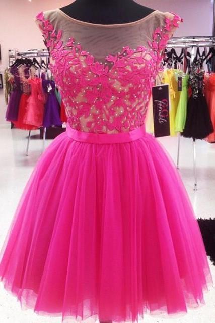 Homecoming Dresses,pink Prom Dress,short Prom Dresses,pink Homecoming Dresses,modest Homecoming Dress,short Prom Gowns 2017