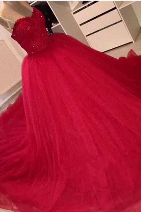 Evening Dresses, Prom Dresses,party Dresses, Prom Dress,modest Prom Dress,sparkly Red Prom Dress,ball Gowns Quinceanera Dress,red Prom