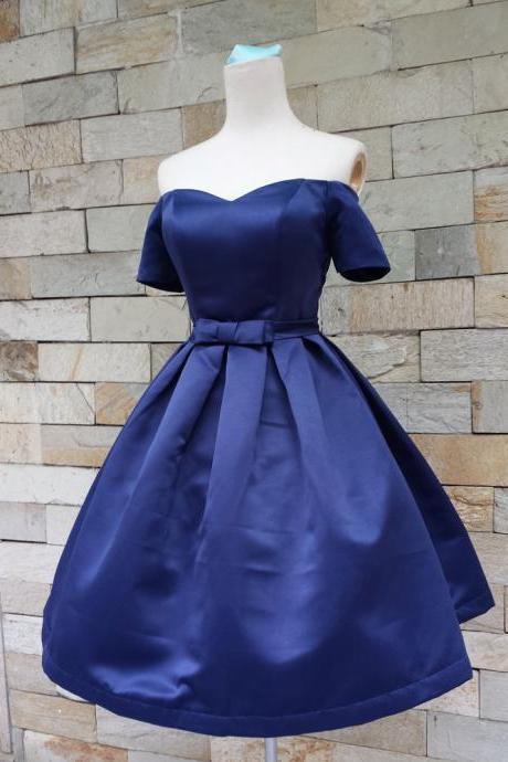 Evening Dresses, Prom Dresses,party Dresses,prom Dress, Prom Dresses,royal Blue Off-the-shoulder Sweetheart Neckline Short Homecoming Dress With