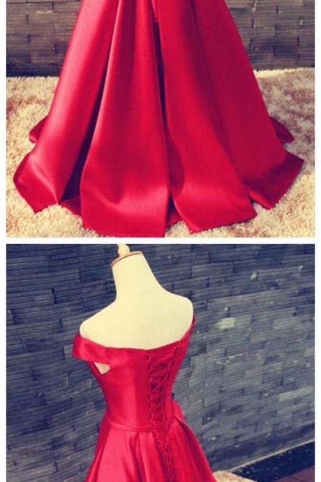  Evening Dresses, Prom Dresses,Party Dresses,Prom Dresses, Red Prom Dresses,Satin Prom Dress,Off The Shoulder Prom Dresses,Formal Gown,Sexy Evening Gowns,Red Party Dress