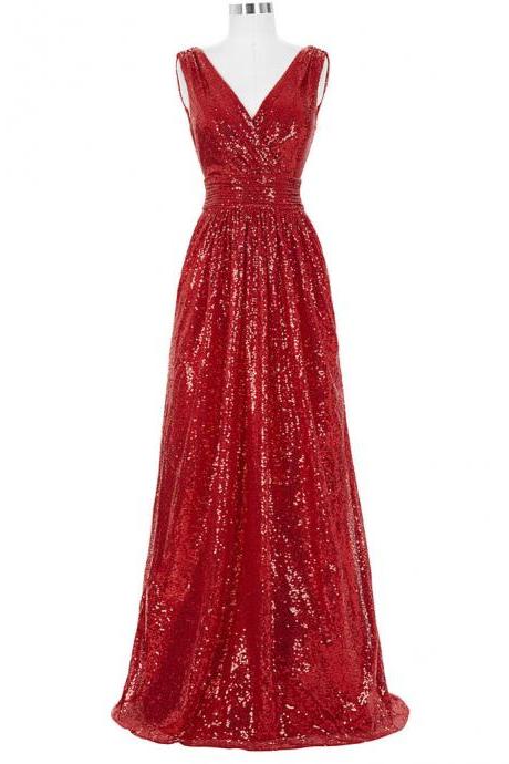 Prom Dresses,evening Dress,party Dresses,long Bridesmaid Dresses Red Silver Pink Black Gold Sequins Wedding Party Dresses For Bridesmaids 2017