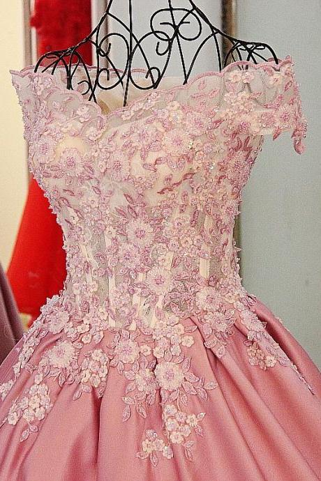 Prom Dress,sexy Sleeveless Lace Appliques Ball Gown Prom Dress Quinceanera Dress,high Quality Graduation Dresses,wedding Guest Prom Gowns, Formal