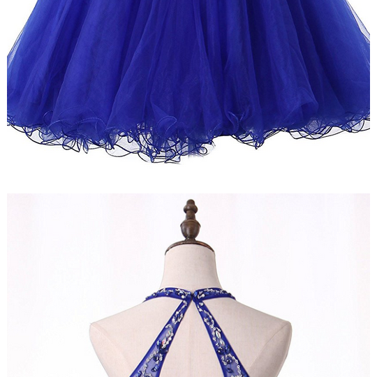 BessDress Two Piece Lace Homecoming Dress - Beaded Prom Gown With Bodice & Skirt, BD134