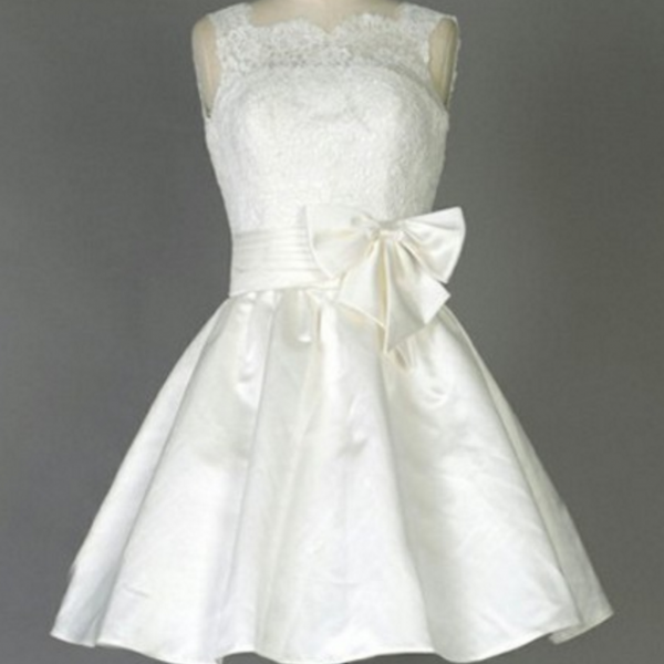Homecoming Dresses White Homecoming Dresses A Line Sleeveless Scalloped ...