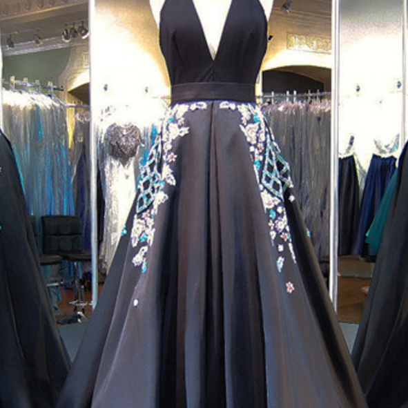 Halter A-line Prom Dresses, Chiffon Prom Dresses, Backless Prom Dresses, Long Prom Dresses, PD0646