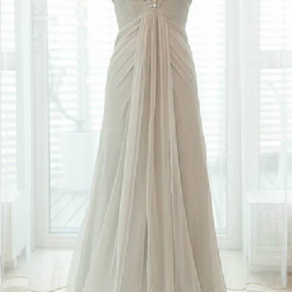 Silver Sweetheart Sheath Beading Vintage Long Party Dress Evening Gown, DP4508