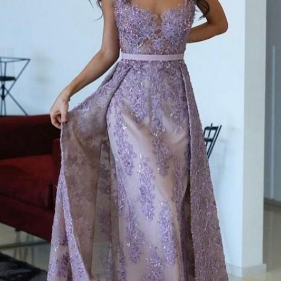 Purple Evening Gowns With ..