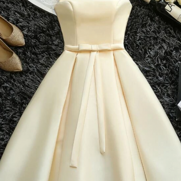 Beige dress best sale for graduation