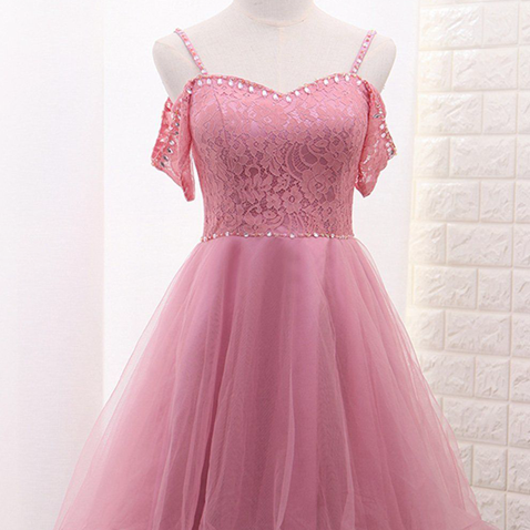 Sweetheart Neck Black Top With Hot Pink A Line Prom Dress on Luulla