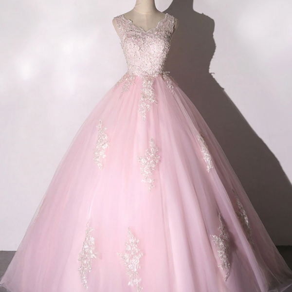  Prom Dresses,v neck tulle lace long prom dress tulle formal dress