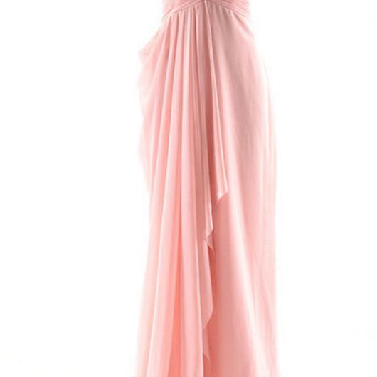 Off Shoulder A-Line Chiffon Ruched Maxi Long Bridal Gowns Online