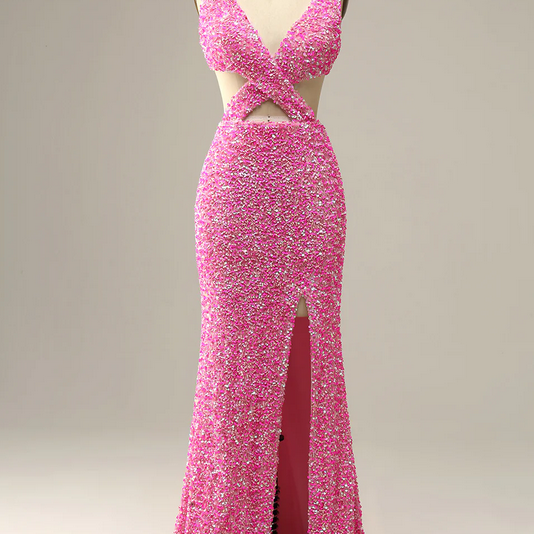 Elegant Sequins Formal Prom Dress, Beautiful Prom Dress, Banquet Party Dress