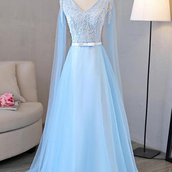 Elegant Sweetheart A-Line Tulle Formal Prom Dress, Beautiful Long Prom Dress, Banquet Party Dress