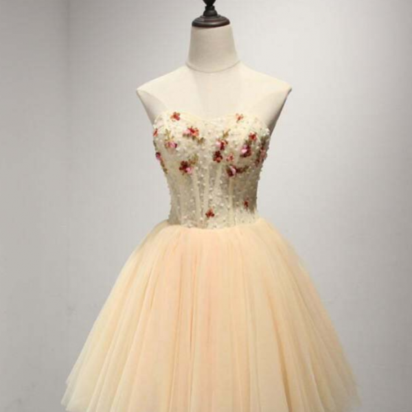 Homecoming Dresses,Sweetheart Party Dresses Short Tulle Prom Dresses