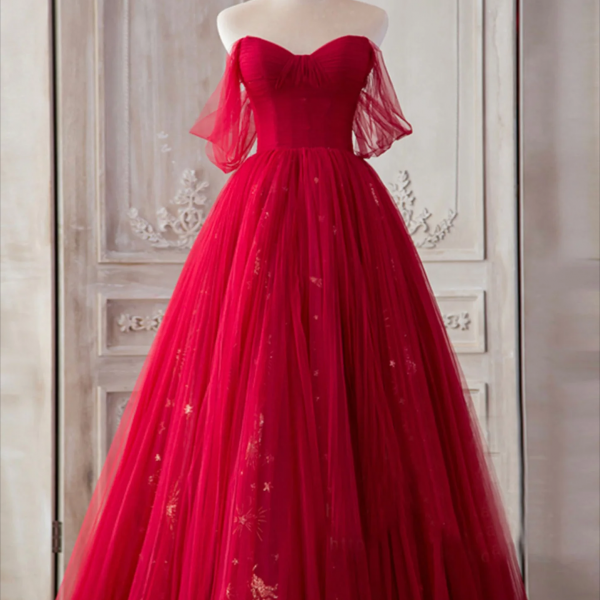 stunning evening dresses long tulle elegant prom gown for women main image 1