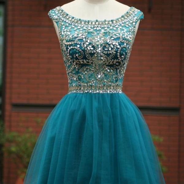 Open Back Beading Homecoming Dresses,Beautiful Cocktail Dresses,Cheap ...