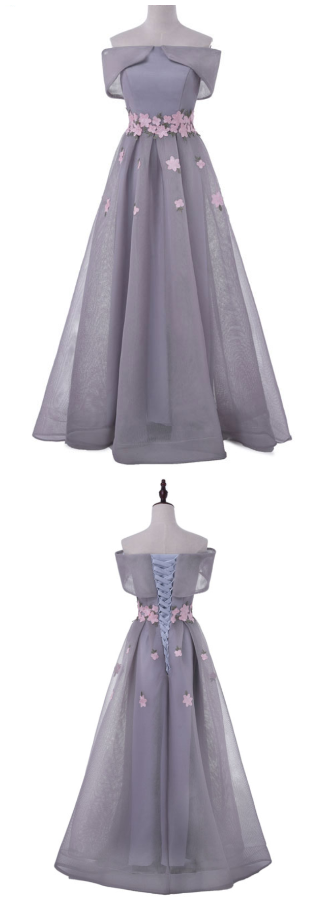 Newest Prom Dress Boat Neck Print Ball Gown Evening Dress Birthday Party Dress       D4234