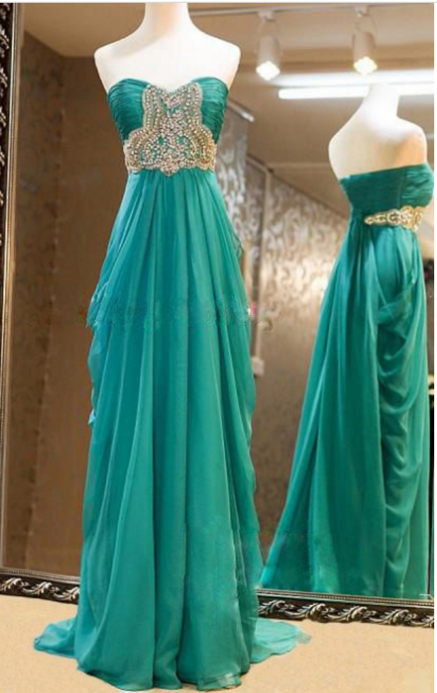 Hunter Green Prom Dresses, Formal Dresses,strapless Prom Dress , Prom ...