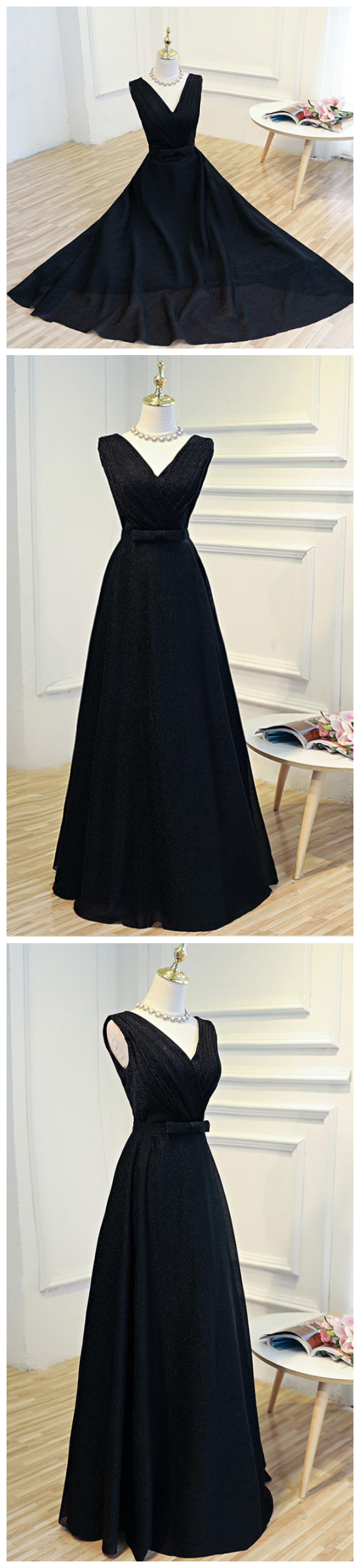 Simple Black Long Prom Dress, Black Evening Dress,prom Dresses on Luulla